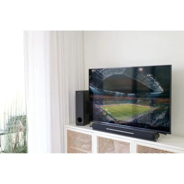 Barre De Son Sans Fil Thomson Avec Caisson Basses Noir (SB600BTS) Barre De Son Sans Fil Thomson Avec Caisson Basses Noir (SB600BTS)